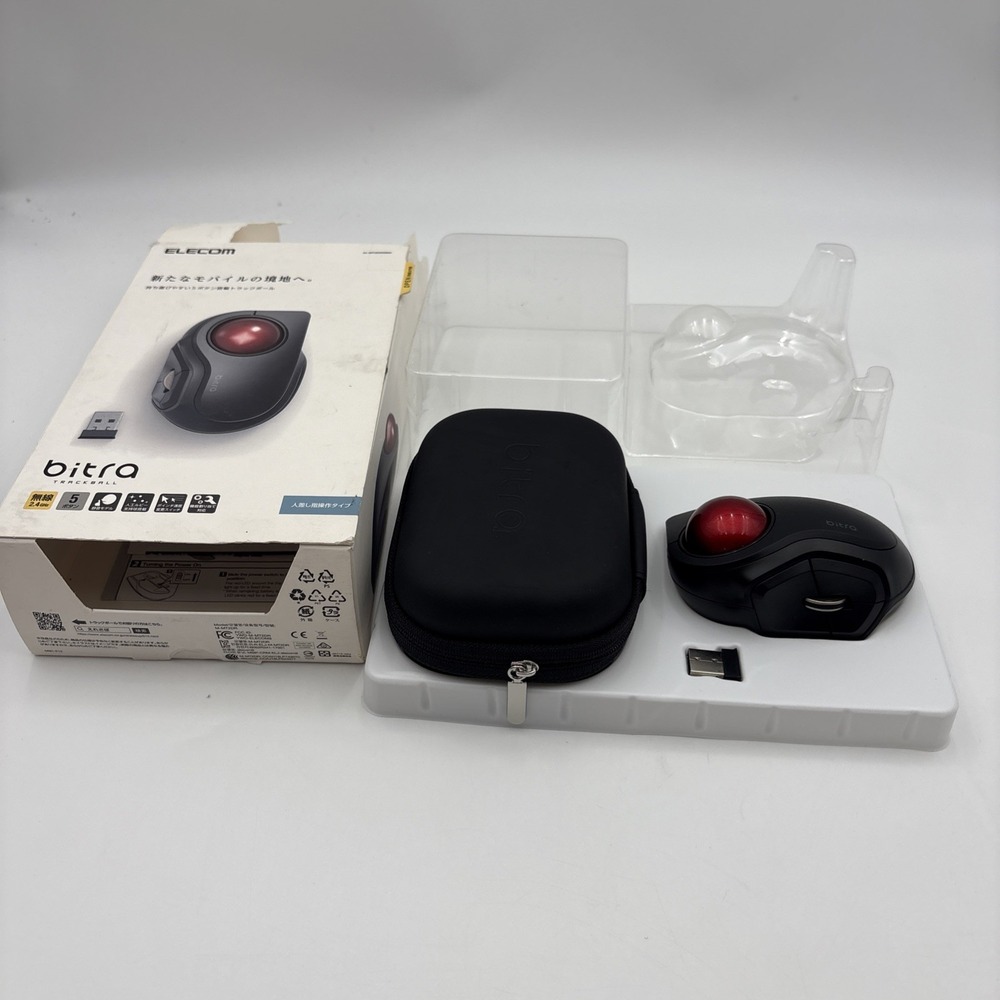 ELECOM Wireless Trackball Mouse M-MT2DRSBK S size 5-Button JP